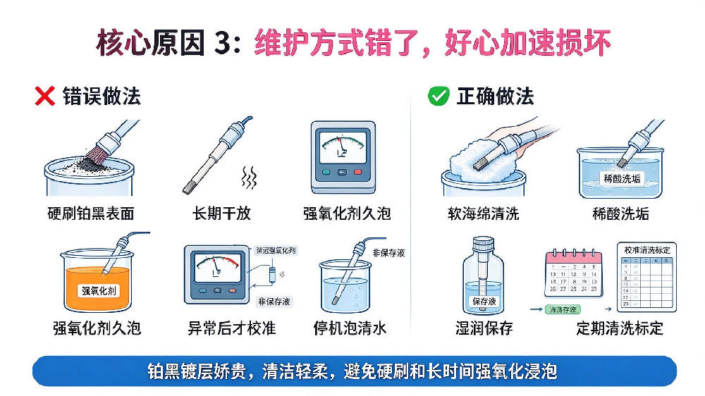 同样是测电导率，为什么有的电极用半年就废？